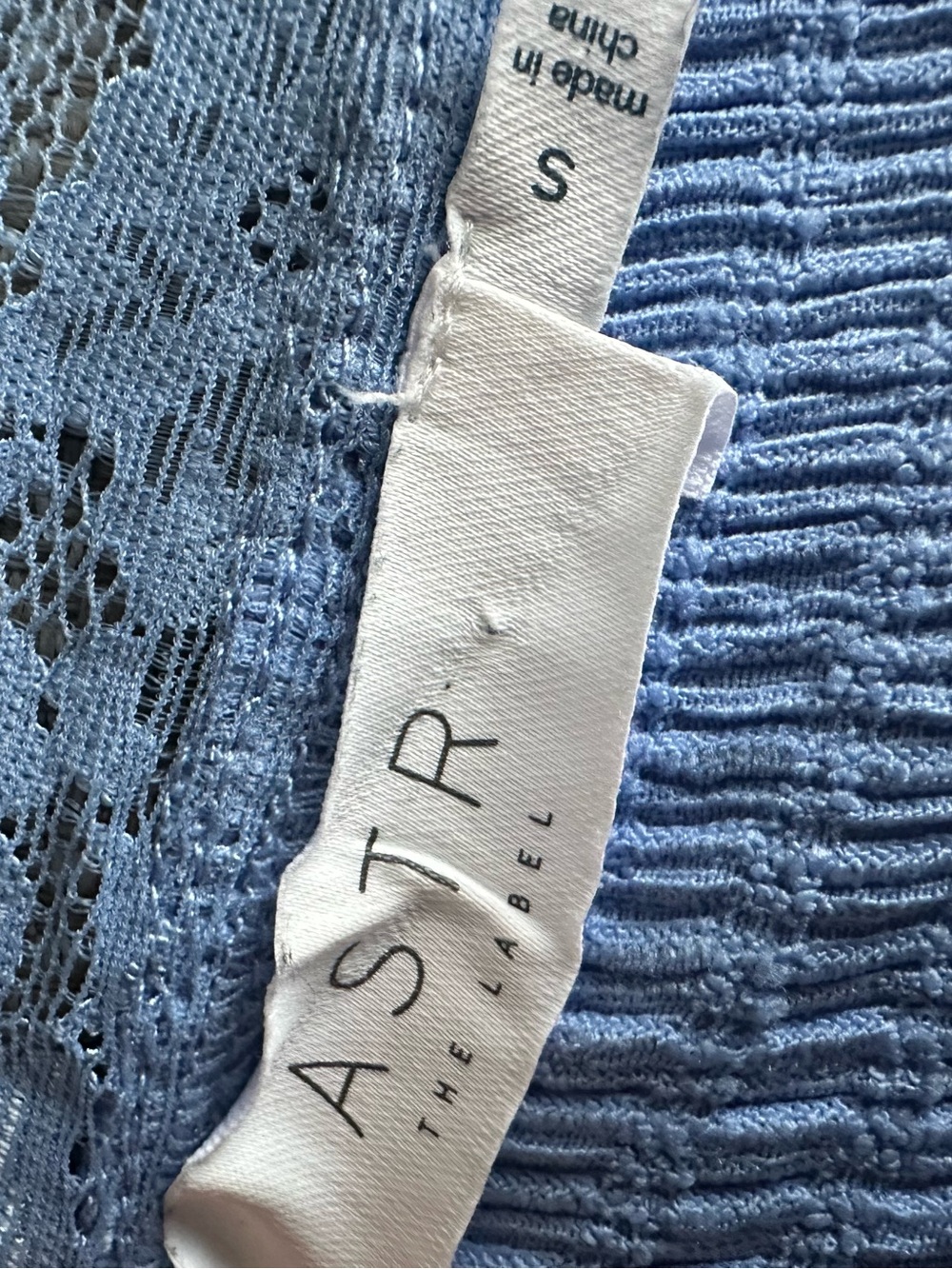 ASTR The Label Light Blue Lace Top - Picture 2 of 3